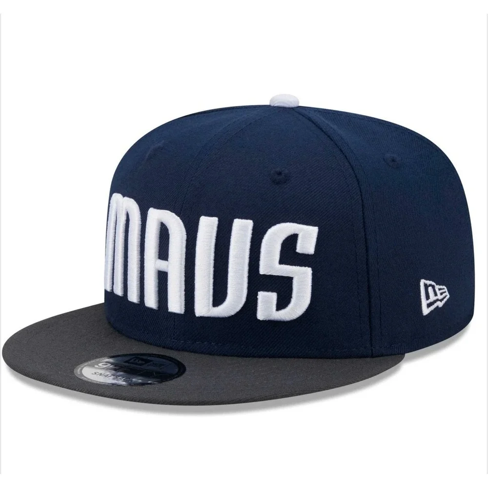 New Era Dallas Mavericks 9FIFTY Snapback Hat Navy Blue Statement Jersey Hook Cap